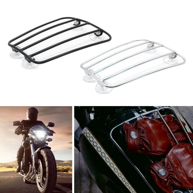 

Universal Aluminum Motorcycle Fuel Tank Suction Cup HolderLuggage Rack Bracket Holder Motorcycle Accessories W91F