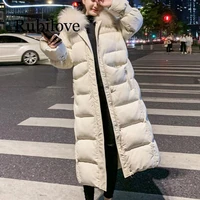 2019 winter down jacket women ultra light duck long sleeve down warm female coat female hat outwear
