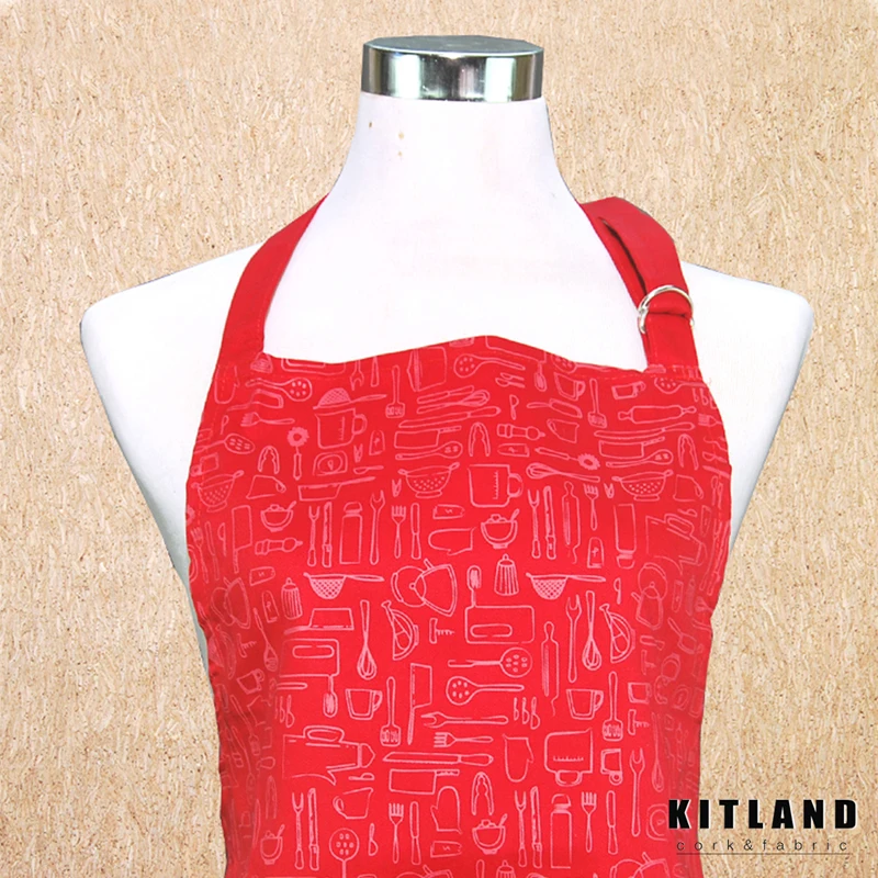 

Kitland black priting adjustable Bib Apron Kitchen Apron Cooking Apron for Women