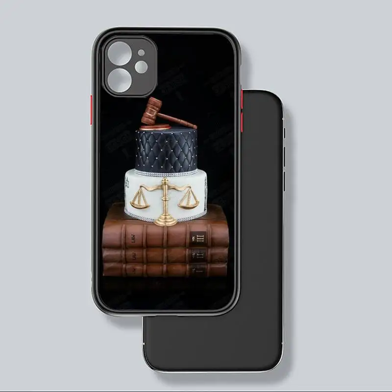 

YNDFCNB Law Student Lawyer Judge Phone Case For iphone 12 11 8 7 plus mini x xs xr pro max matte transparent cover