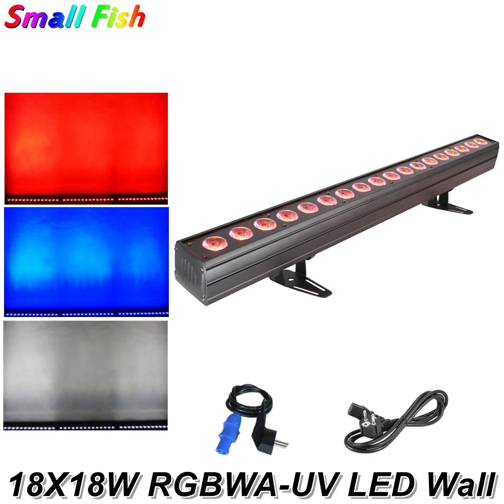 4XLot светодиодный настенный светильник высокого качества 18X18W RGBWA-UV 6в1 эффект для