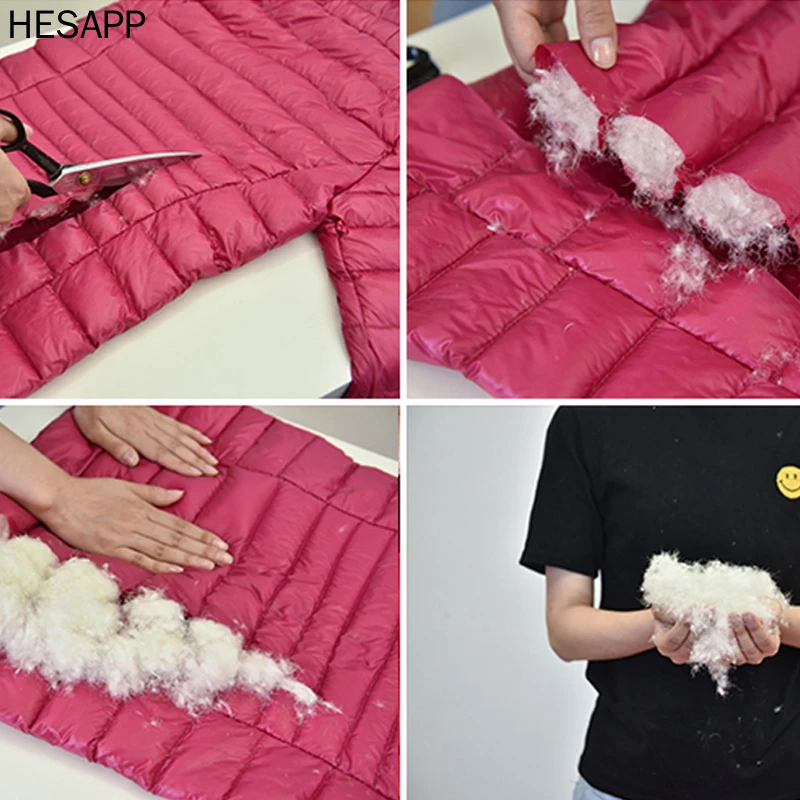 

Hesapp2021 new women's winter jacket white duck down coat women's long coat