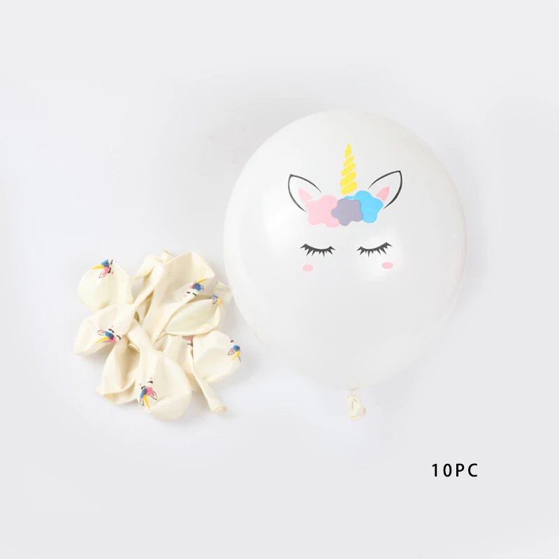10 шт./лот латексные воздушные шары в виде единорога на день рождения украшение