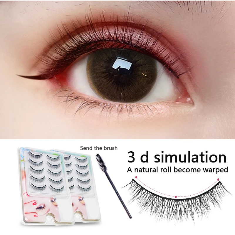 

Dance Princess hard stem slender pointed tail false eyelashes naturally curled naked makeup eyelashes bride makeup eyelashes