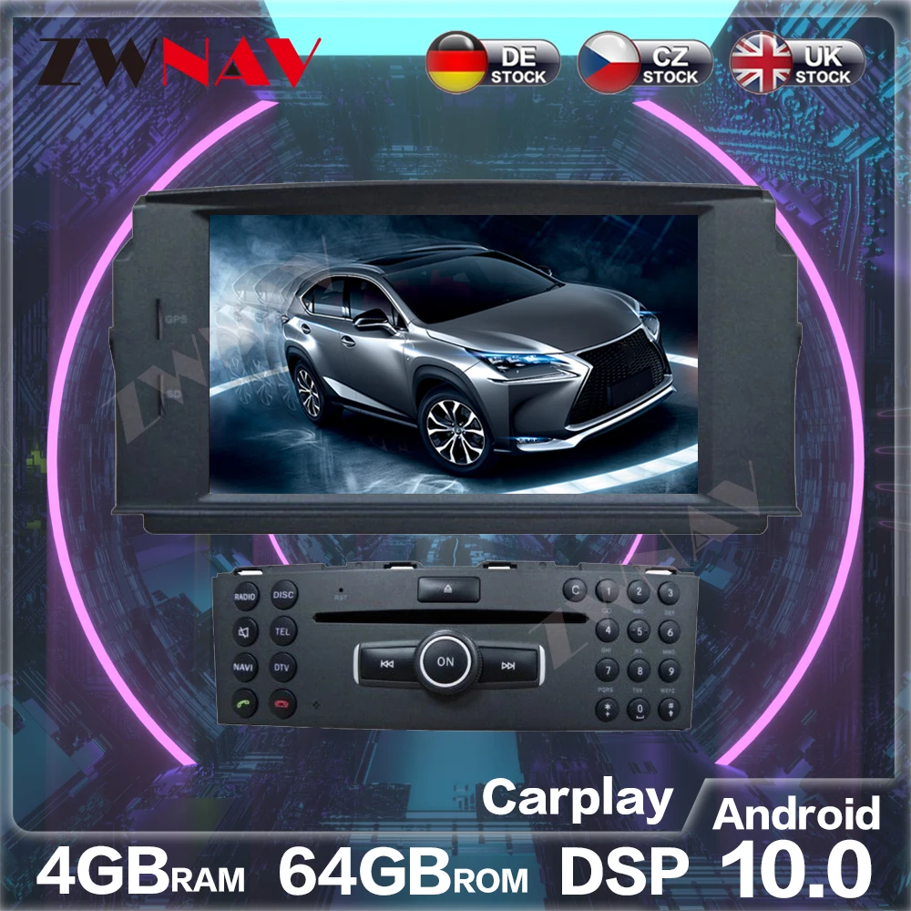 Автомобильный DVD плеер на Android 10 DSP GPS навигация для Mercedes Benz ML W203 мультимедийный