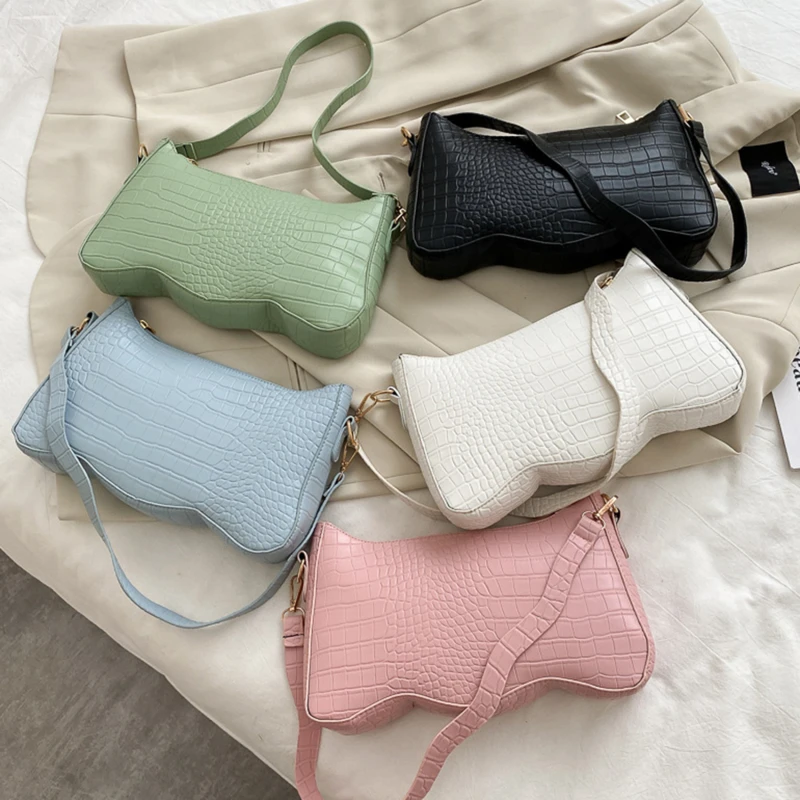 

2022 модная женская сумка из искусственной кожи с тиснением под аллигатора, повседневные маленькие сумки-тоуты, сумки на плечо, Женский однот...