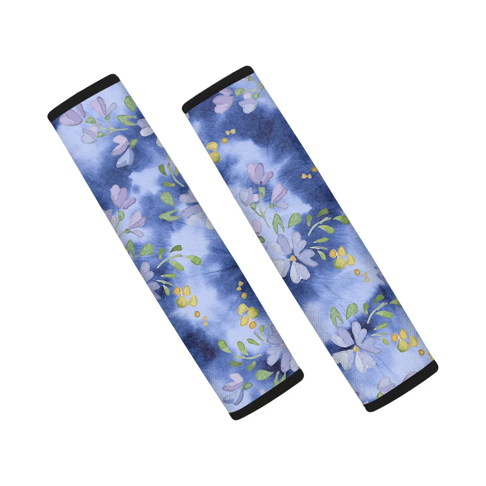 

Seat Belt Shoulder Protection Tie Dye Print Auto Interior Accessories 2Pcs Set Car Safety Belt Shoulder Washable Easy To Install