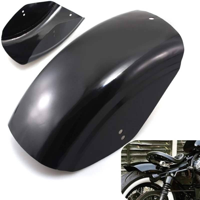 

Short Flat Rear Fender Racer Mudguard Cover Protection for Sportster XL 883 1200 48 72 Mud Guard Bobber Cafe