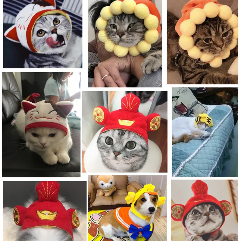 Cute Cat Hat Rabbit Ear Banana Animal Shaped Headgear Kitten Puppy Chihuahua Dogs Hairwear Pet Costume Cosplay Photo Props Hats |