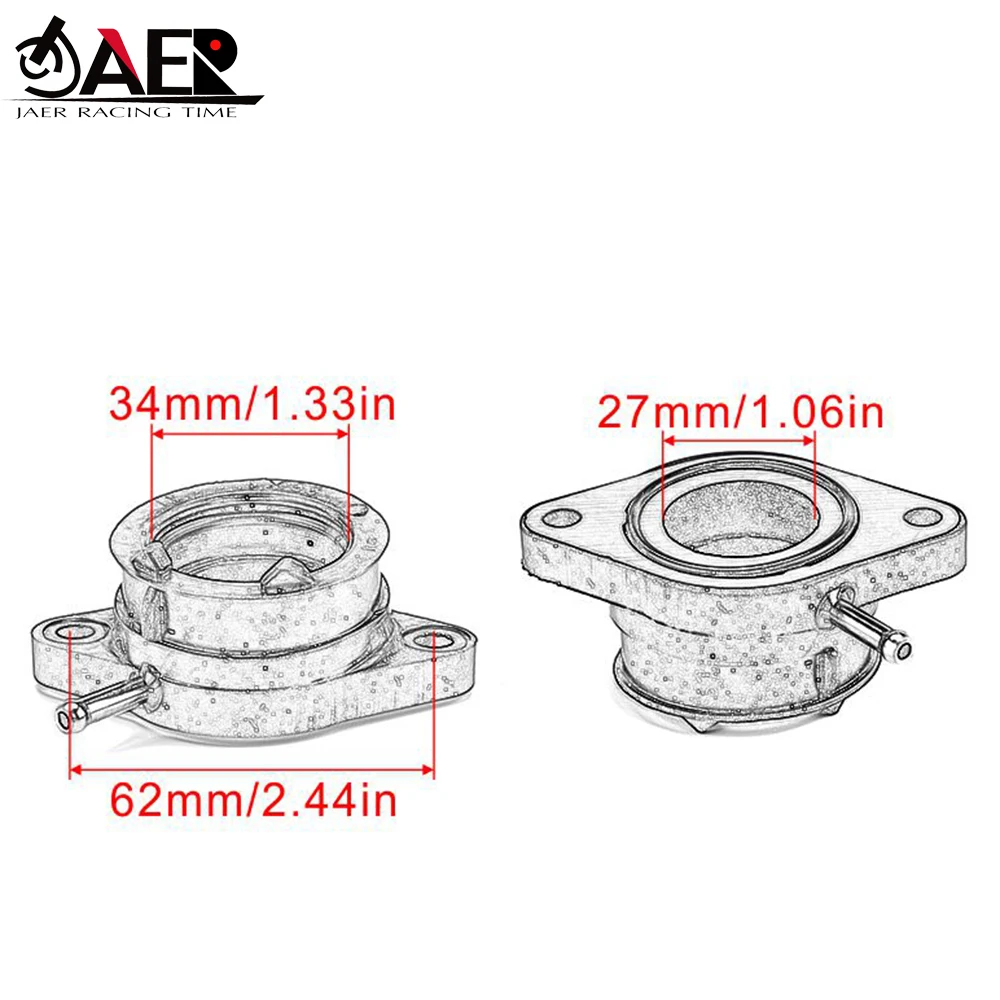 

1PCS Motorcycle Carburetor Intake Manifold Adapter For Yamaha 36X-13586-01 AG200 1985 Motorbike Carburetor Interface Glue