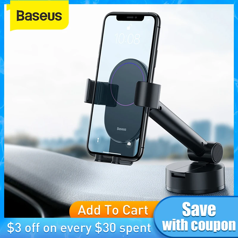 Автомобильный держатель для телефона Baseus подставка iPhone с креплением на решетку