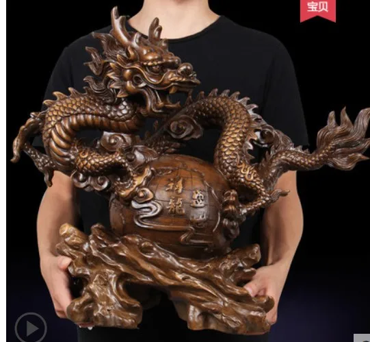 Цветок большой в размере смолы притягивает деньги Дракон Ремесленная офисный