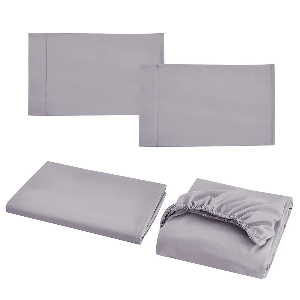 

Bedding sheets, single-piece solid-color sanded sheets, bed clothes, home textile beds, four-piece set bedroom set queen