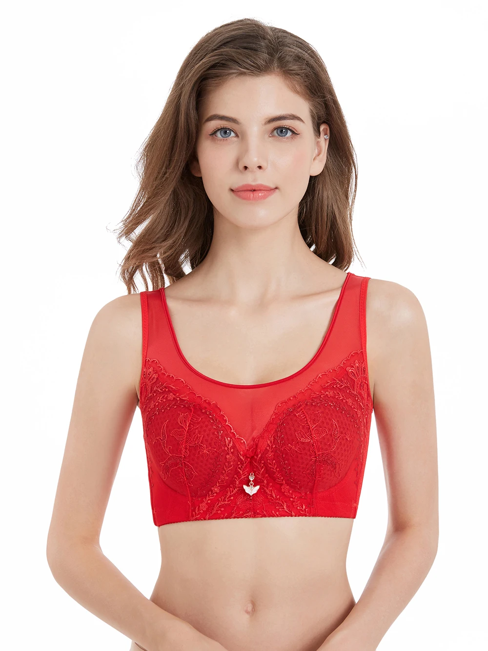 

Thin Full Cup Plus Size Bra 90 95 100 105 110 115 C D E Large Cup Minimizer Bras for Women Underwear Sexy Lace Wire Free