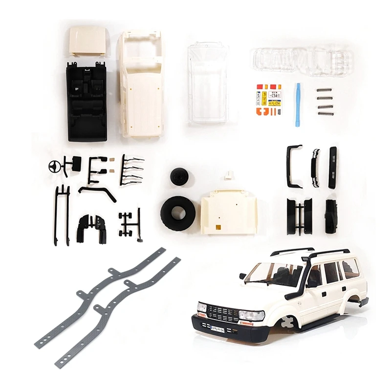 

Балка шасси из углеродного волокна с несобранной пластиковой колесной базой 190 мм, Корпус Корпуса Land Cruiser LC80, 2 шт.