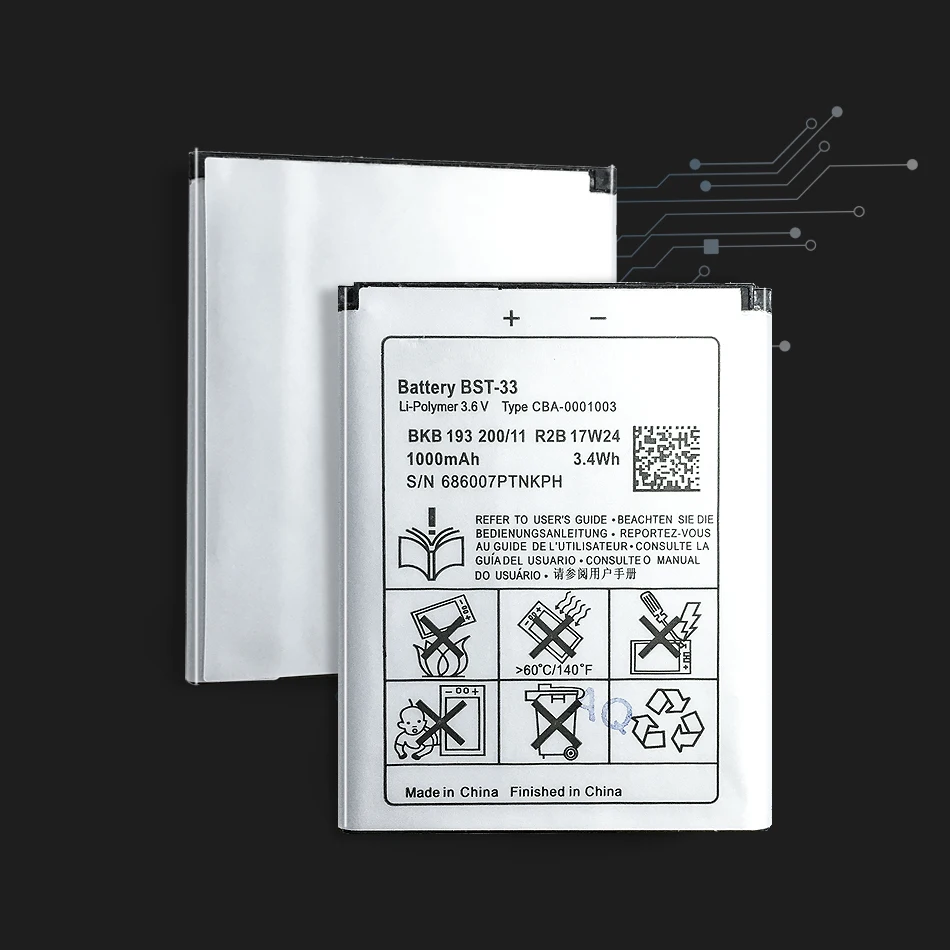bst 33 for sony ericsson k800i k810i c702 c903 f305 g900 k550i k630i k660i w100i t700 t715 950mah cell phone battery free global shipping