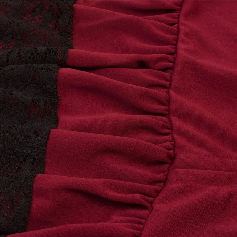 Женские юбки лето 2020 винтажные вечерние красного цвета с перфорацией складки