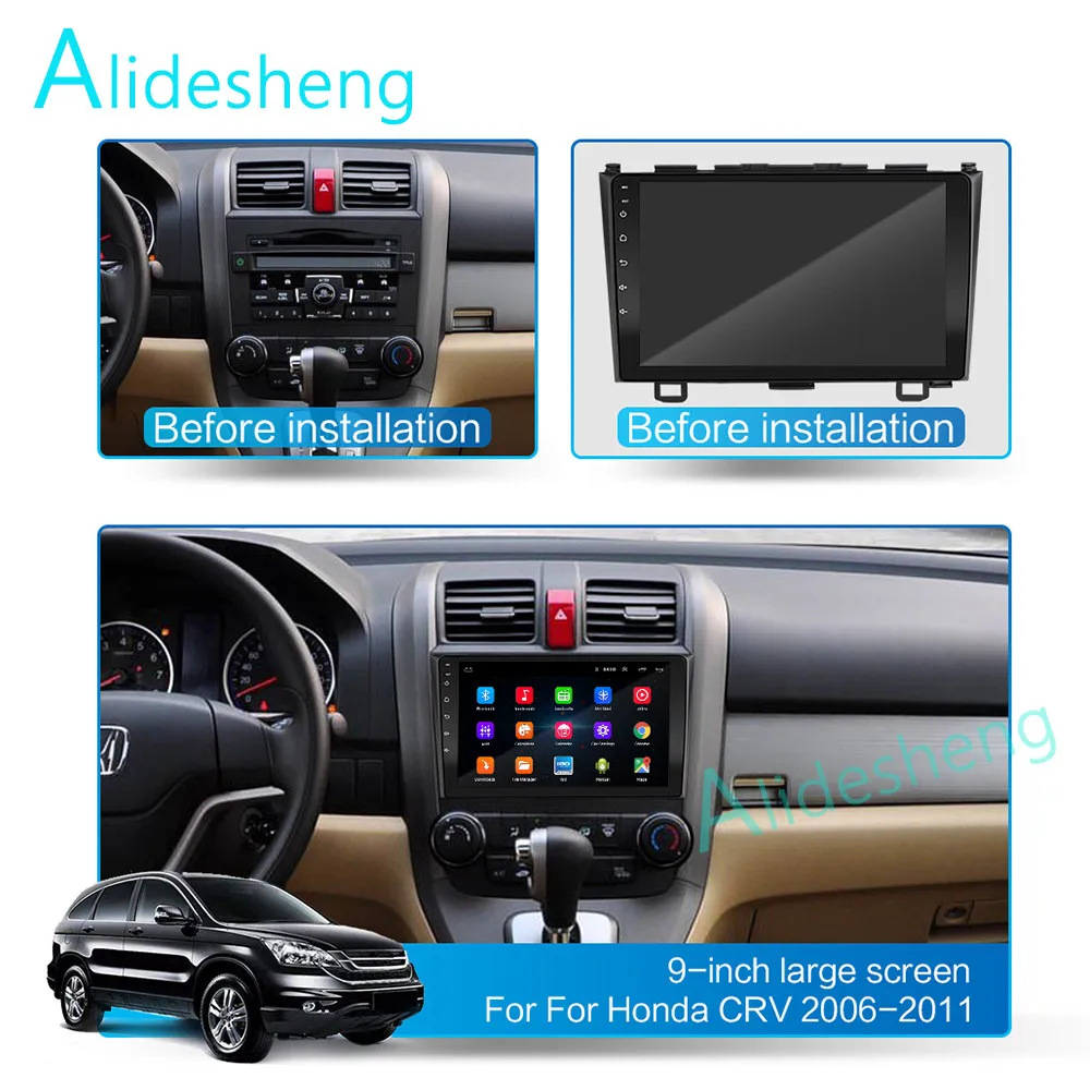 Автомагнитола 2 din 4 Гб + 64 ГБ DSP Android 9 0 4G мультимедийный видеоплеер для Honda CRV C-RV 2006