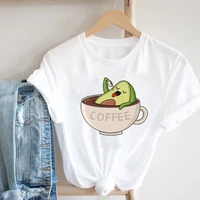 2021 summer womens t shirt avocado fruit cartoon print 90s t shirt ladies casual graphic streetwear oversized t shirt female