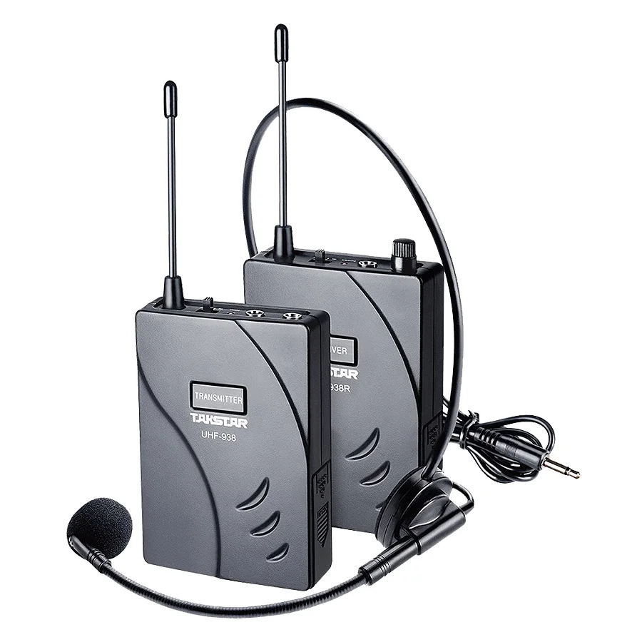 Обновленная версия 2 канала Takstar UHF-938 Беспроводная система гида UHF Частота