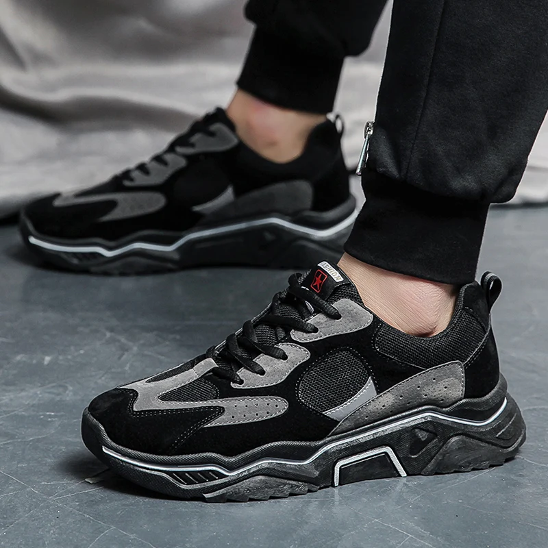 Уличная Мужская Спортивная обувь для бега на толстой подошве дышащая модные