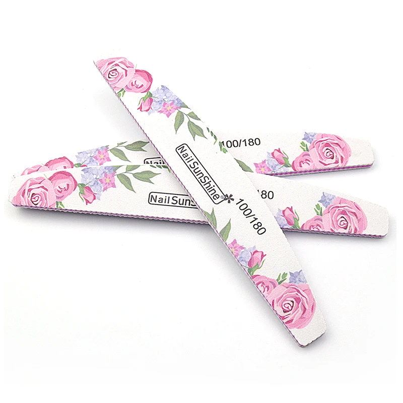 6pc Washable Nail File 100/180 Sandpaper Buffer Block Art Sanding Polishing Nagelvijl Curved Manicure Salon Care Tools | Красота и