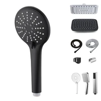 wall mixer rain shower head set bathroom accessory tap faucet white hygienic black square nozzle ceiling watering can wholesale