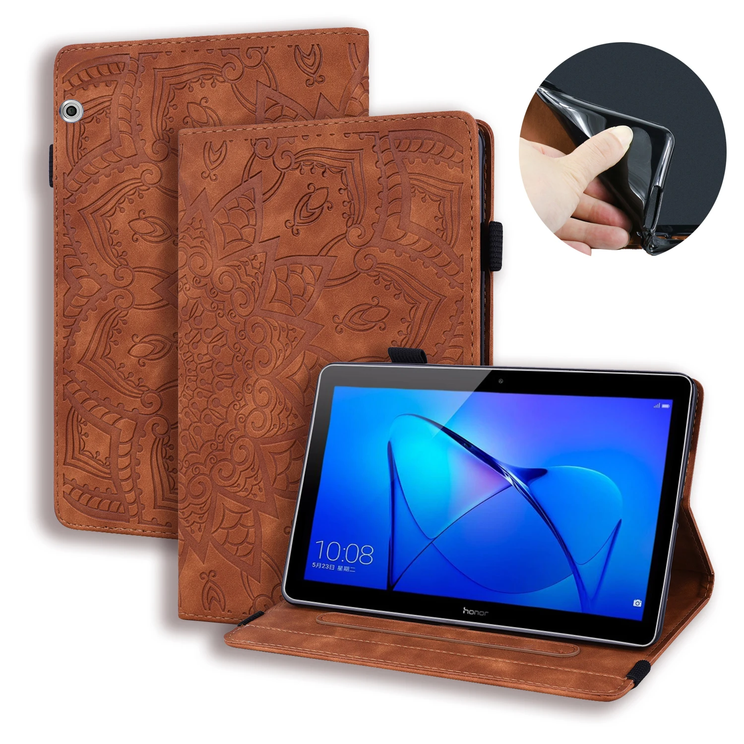 Чехол для Huawei MediaPad T5 10 1 дюйма Женский/L09/L03/W19 3D Цветочный чехол Mediapad T5|Чехлы