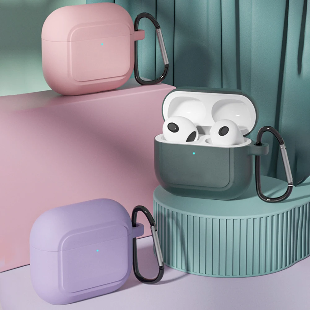 

Для беспроводных наушников Apple AirPods 3, Эластичный Силиконовый мягкий чехол, может очистить наушники, защитный чехол, аксессуары