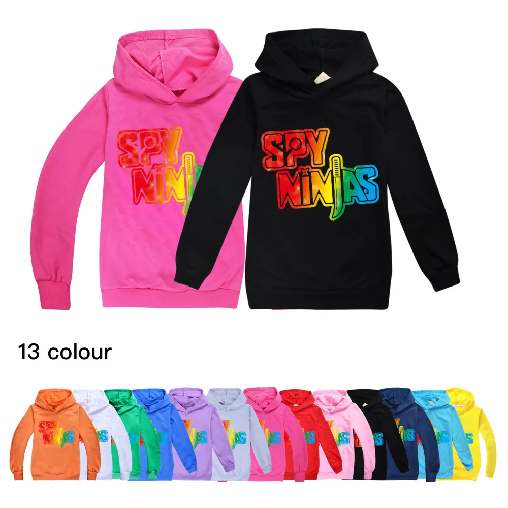 

SPY NINJAS Child Wear Fashion Boy Hooded Tshirt Fall Boutique Outfits Baby Girl Sweatershirt Kids Spring Tops Toddler Shirts