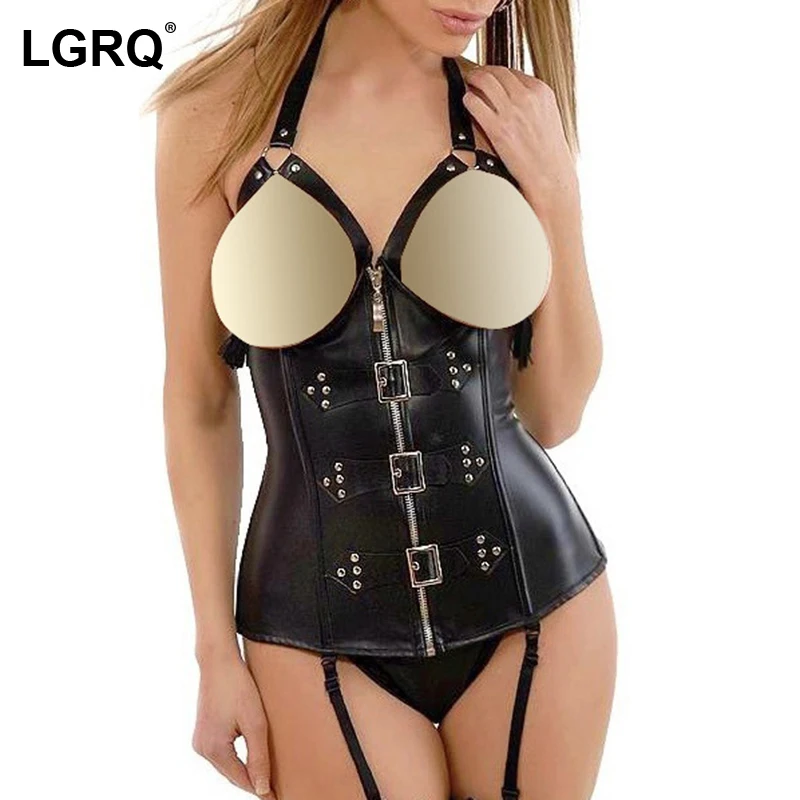 

[LGRQ] Breast Wrap Corset Slimming Belt Shaper Body Shaperwear Halter Neck Fit Fashion Tide Shapers Autumn Winter 2021 19D2884