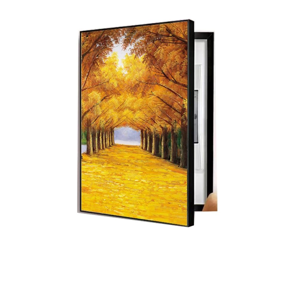 Вертикальная открывающаяся боковая электрическая коробка декоративная картина