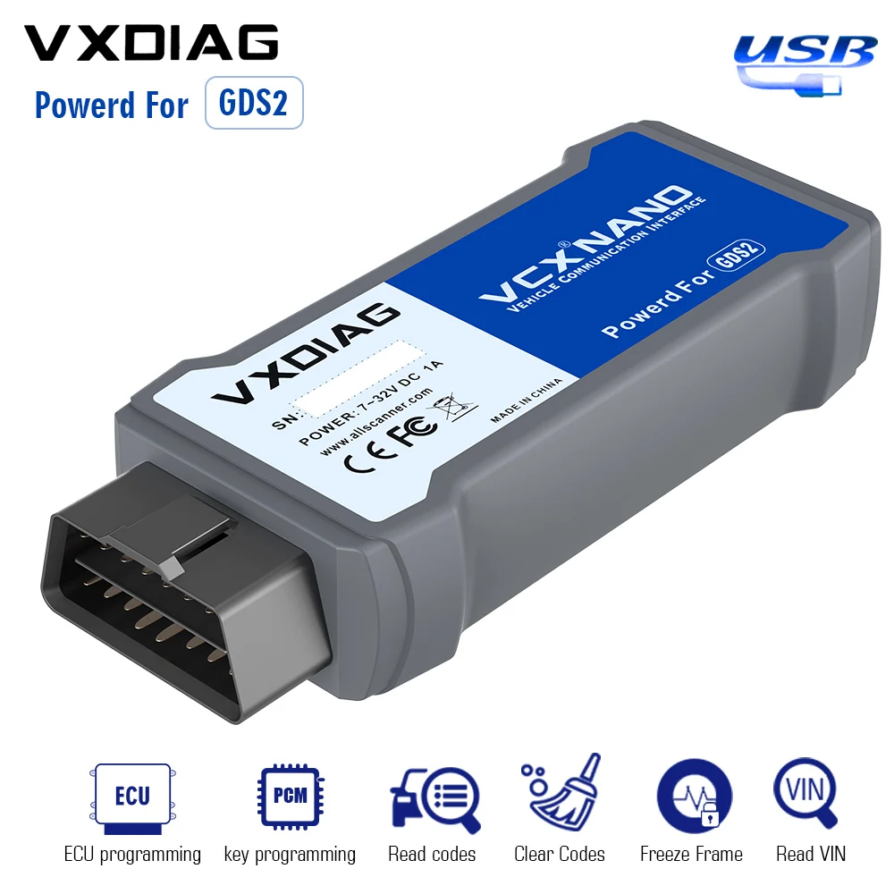 Нано Поддержка VXDIAG VCX для GM Tech2Win и GDS2 вместо оригинального инструмента MDI NANO GM|tool
