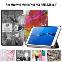 mtt leather case for huawei mediapad m3 8 4 inch btv w09 for huawei mediapad m5 m6 8 4 lite 8 magnetic flip stand tablet case