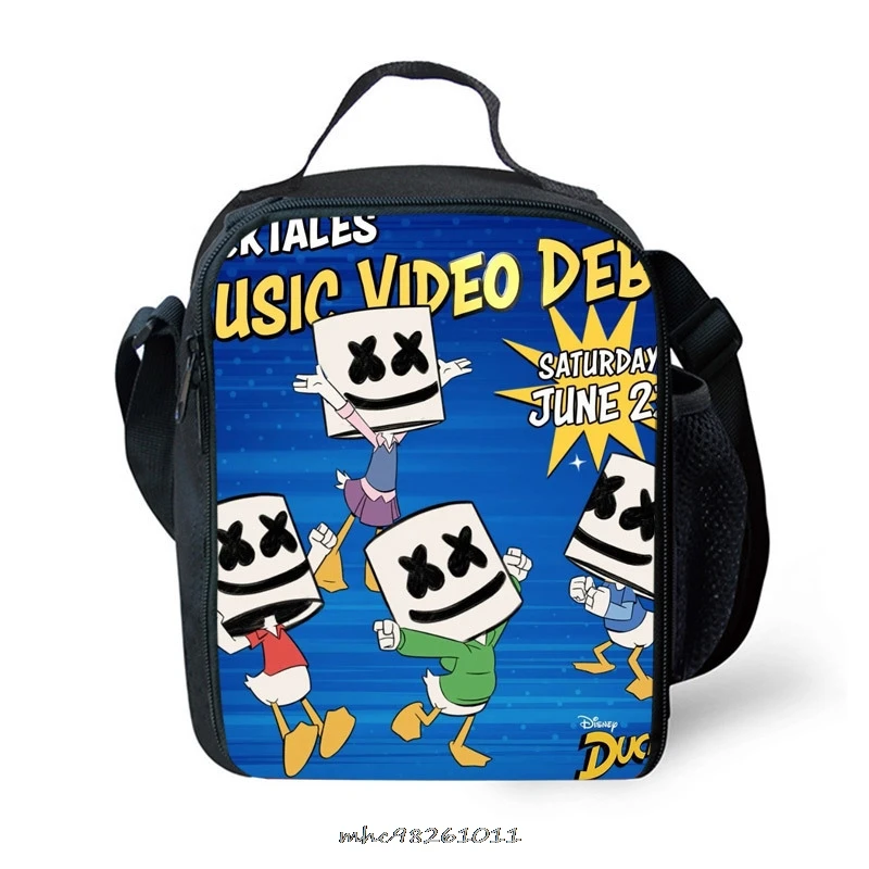 Marshmello печати Портативный Изолированные Обед Сумки для учащихся мальчиков детей