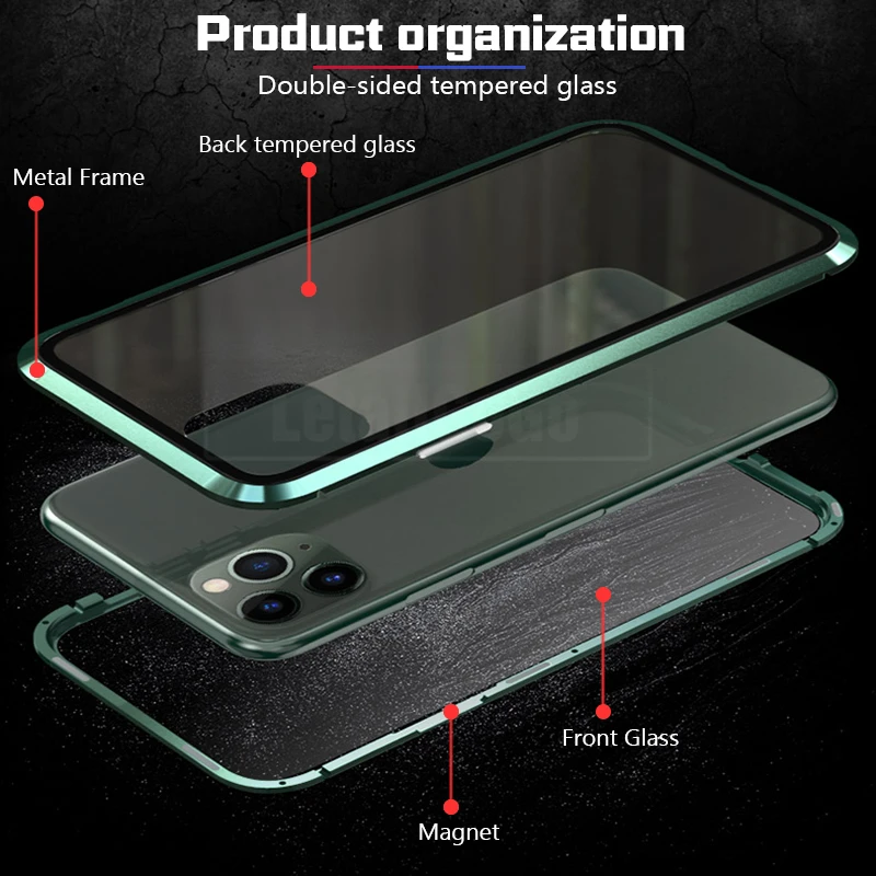 Полный защитный чехол для телефона iPhone 11 Pro Max 360 магнитный 11Pro противоударный