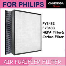 FY3433/ FY3432 Air Purifier  True HEPA Filter Replacement  for Philips Active Carbon Filters AC3256 AC3260