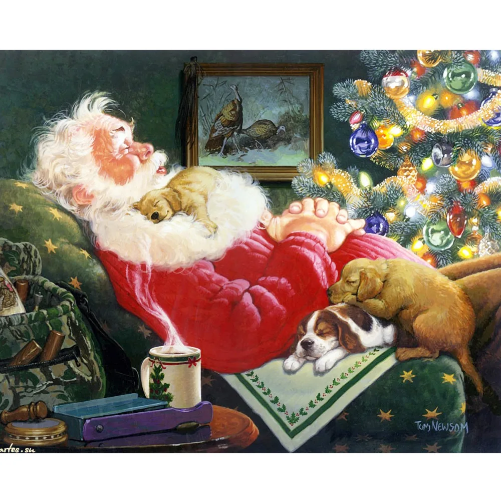 

Набор для вышивки крестиком 11CT, набор для рукоделия, хлопковая нить, холст с принтом, рождественский подарок, домашний декор, Лидер продаж