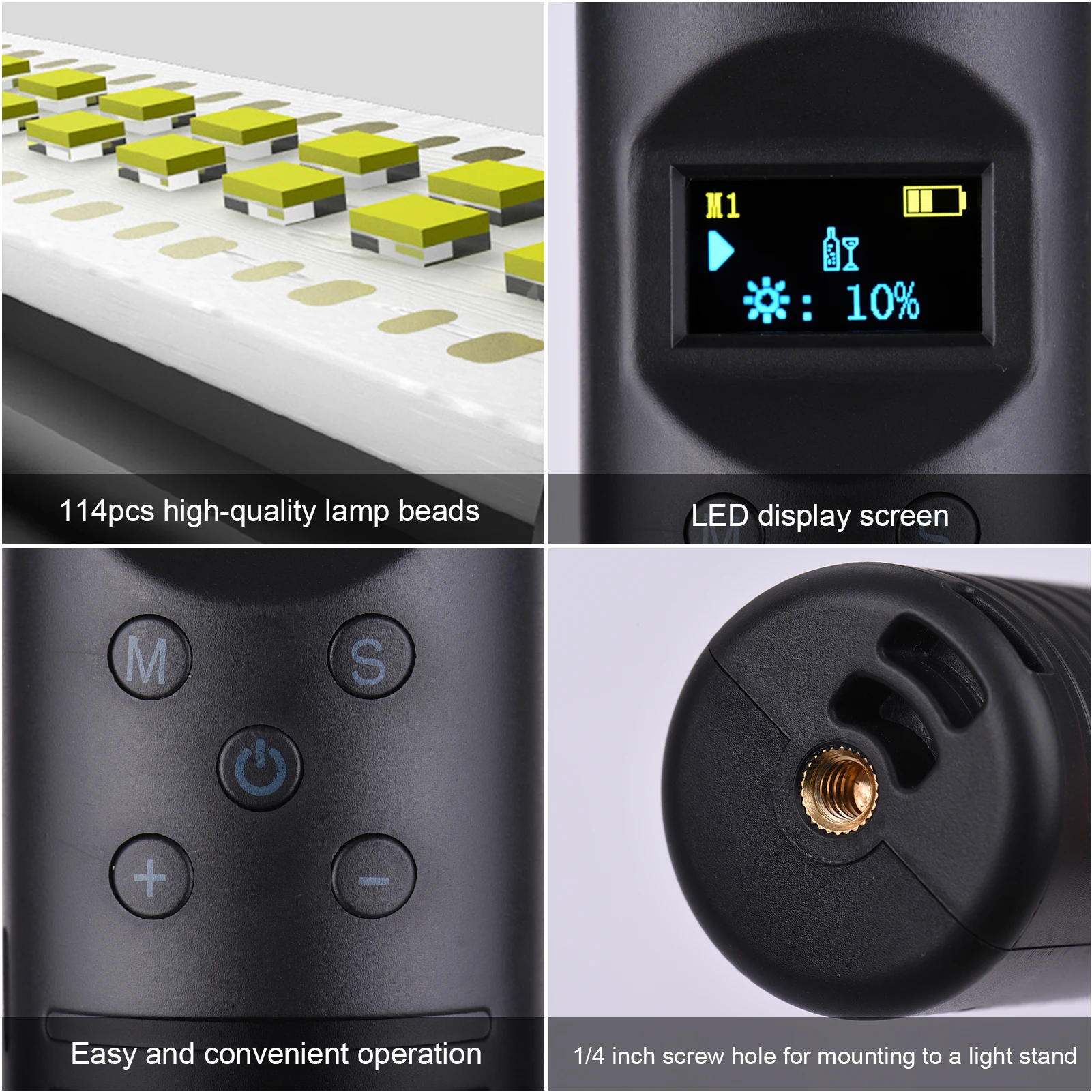 Ручной RGB цветной яркий светильник 20 Вт Светодиодный для фотосъемки двухцветный