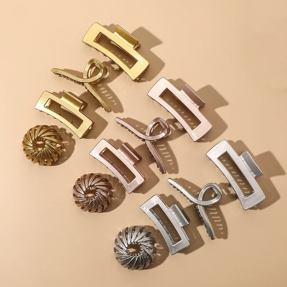 

New Fashion Hair Clip for Women Tough Colorful Plastic Hair Claw Clip Large Size Hair Clamps Hair Crab Hair Accessories Gifts