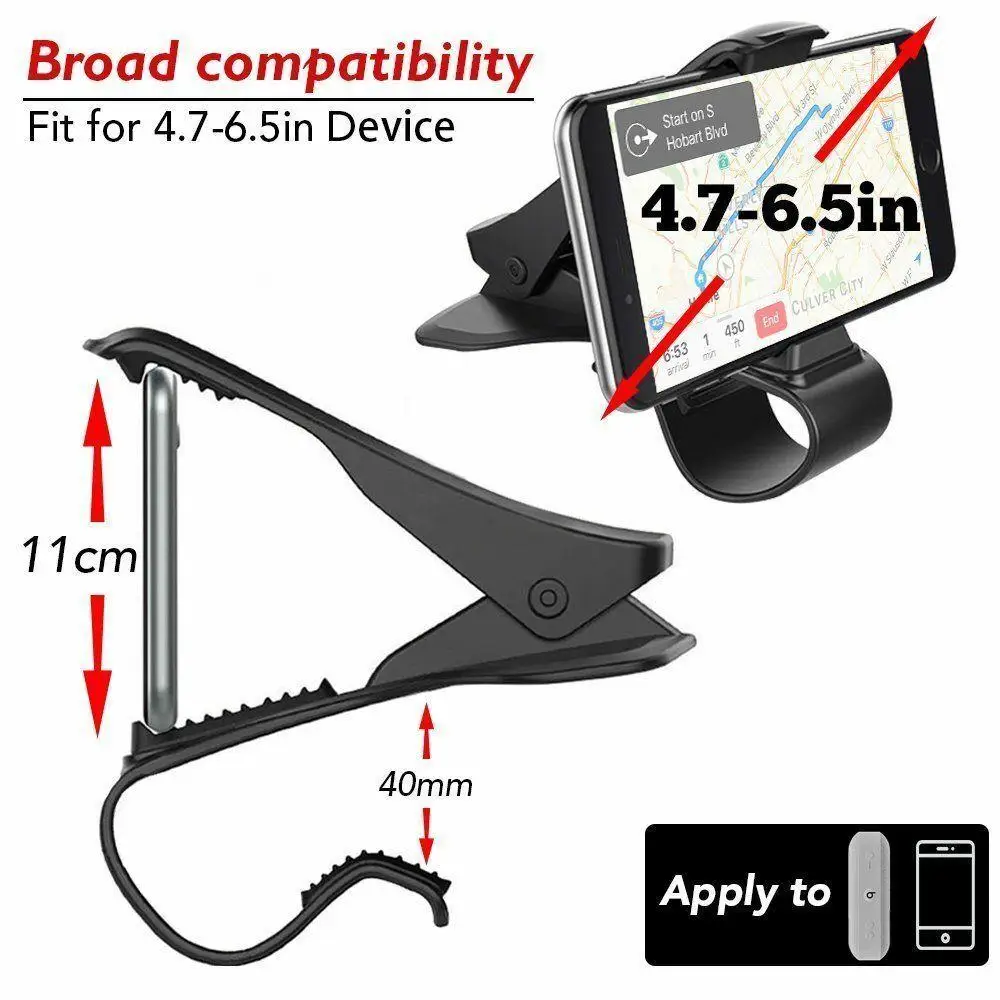 

Car Phone Holder 6.5inch GPS Navigation Dashboard Phone Holder In Car for Universal Mobile Phone Clip Mount Stand Bracket Hot