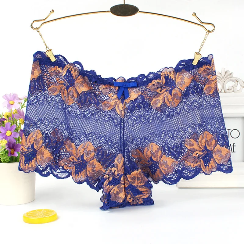 Кружевные трусики размера плюс шортики нижнее белье 3 предмета в комплекте