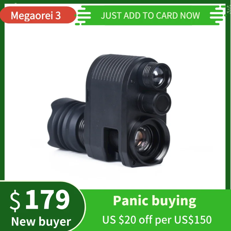 

Megaorei 3 Hunting Night Vision Scope Monocular Video Infrared IR Camera for Riflescope Optical Sight Hunting Camera