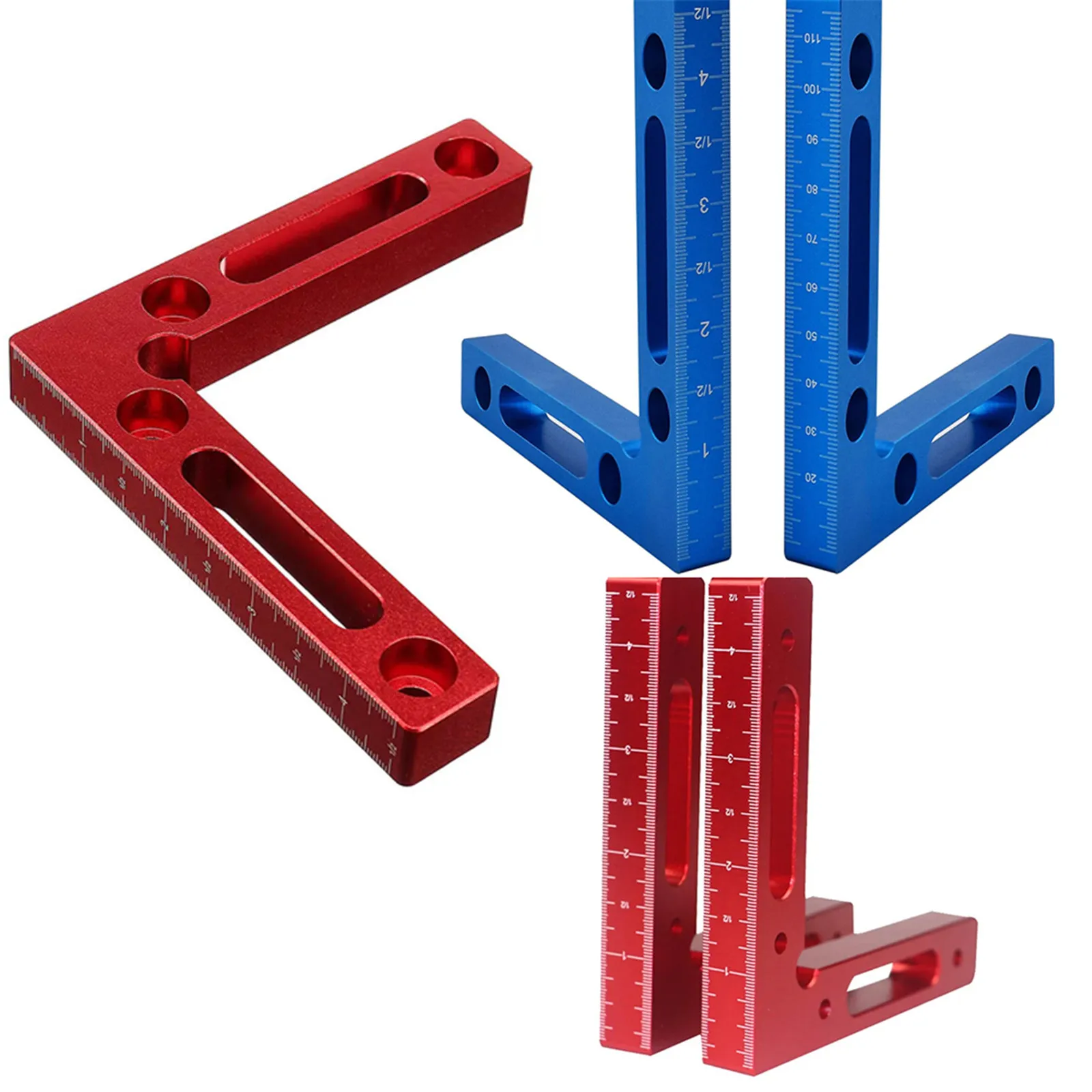

Right Angle Clamps Squares Carpenter Red Woodworking 12x12x1.6cm For Picture Frame Box 90 Degree L Type L Shape Corner Ruler