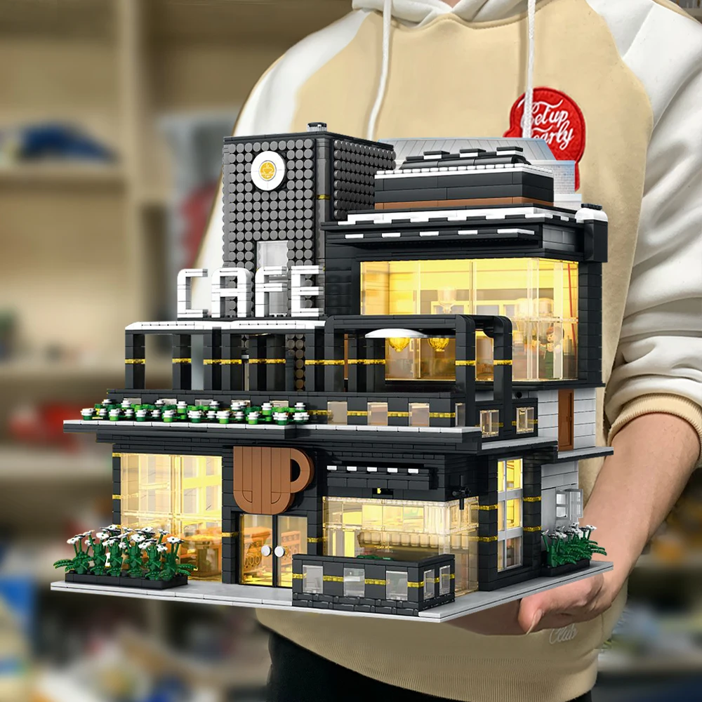 

Creator Expert Street View 86007 4314Pcs Corner Cafe Bricktoria Modular MOC Bricks Model Building Blocks Toy Grand Emporium