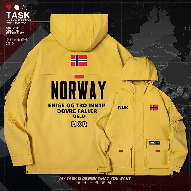 Норвегия Norge ни мужская куртка с капюшоном на открытом воздухе Национальный флаг