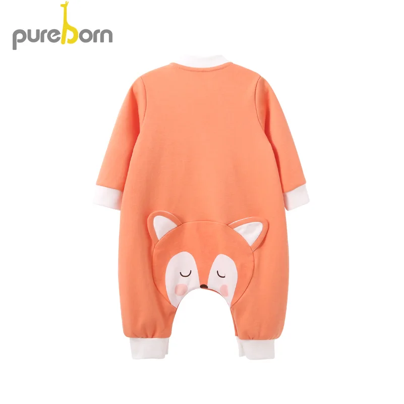 Pureborn/Детский комбинезон унисекс для новорожденных Пижама с героями мультфильмов