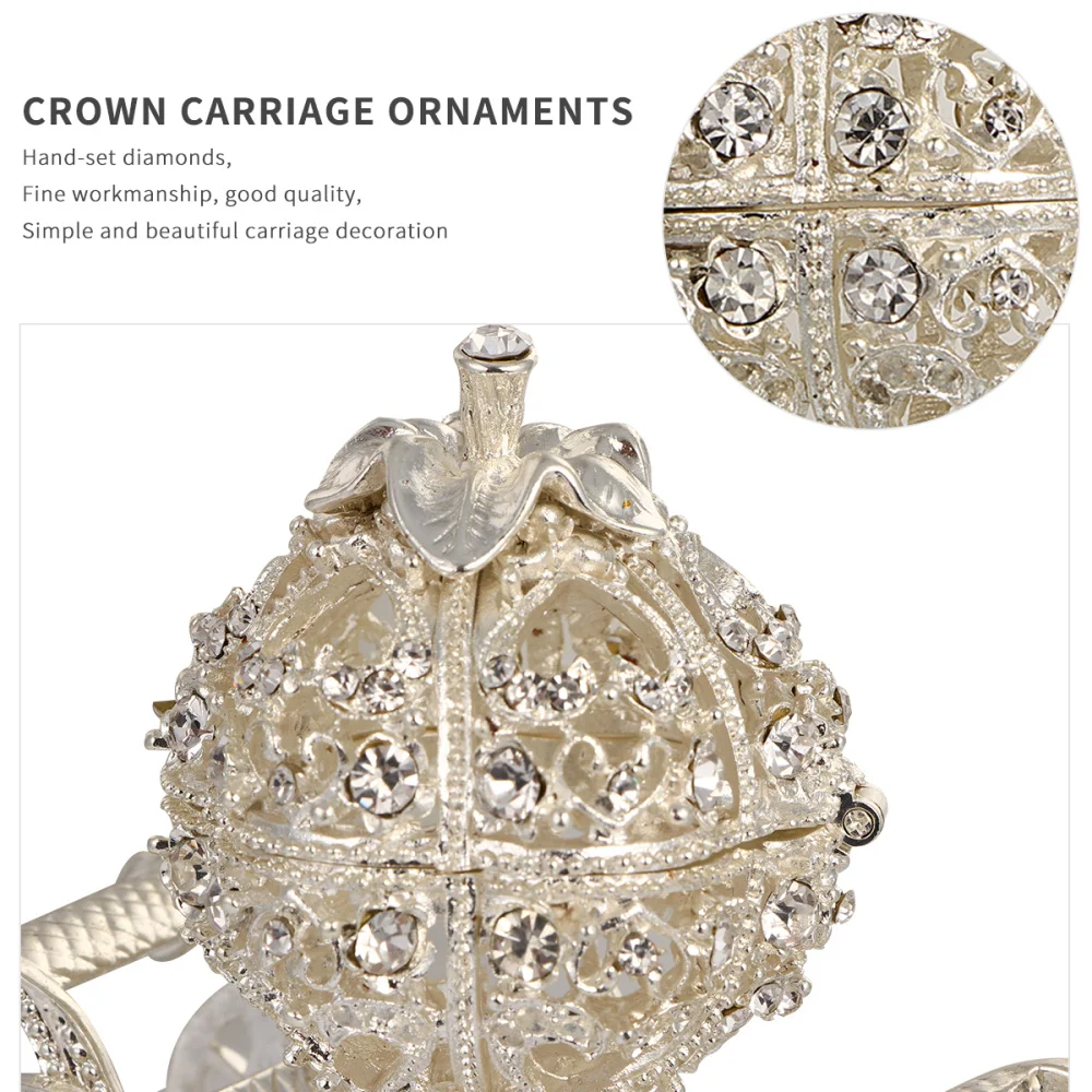 

Delicate Pumpkin Carriage Decorative Adornment Pumpkin Crown Adornment for Home