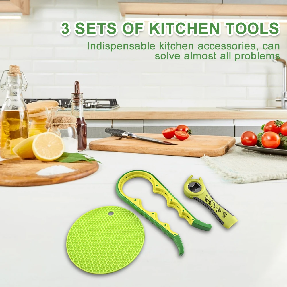 

Lid Jar Opener 4 In 1 Handy Screw Cap Jar Openers Multi Purpose Can Opener Bottle Lid Grip Wrench Bottle Kitchen Gadgets