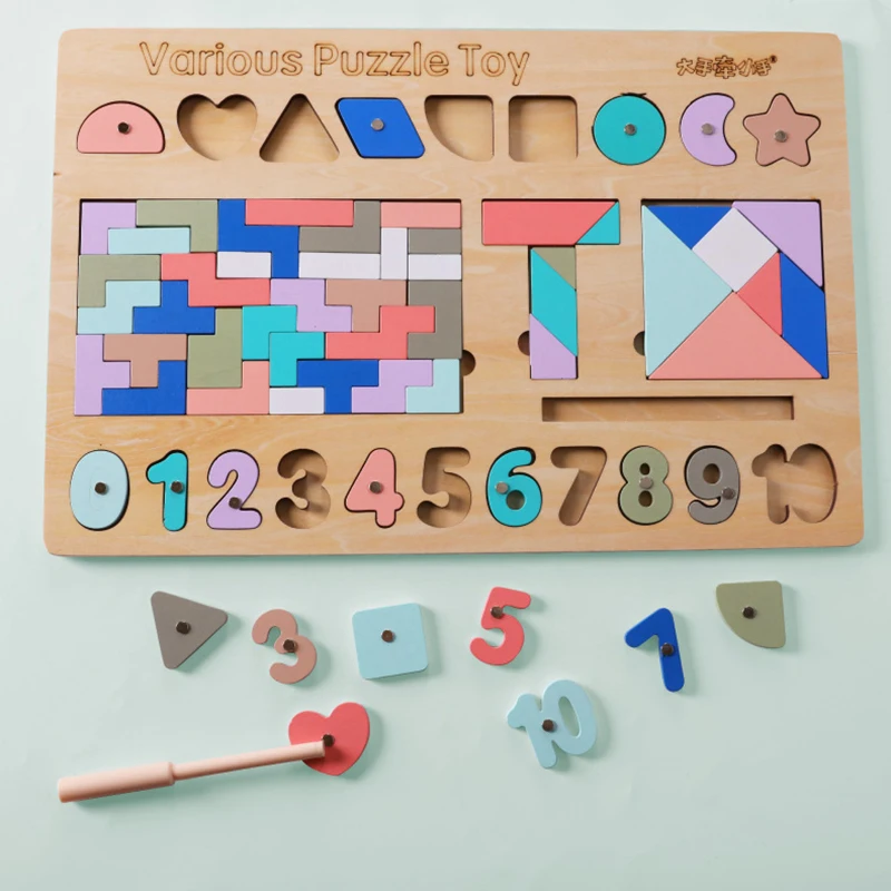 

Early Childhood Education Toys Number Shape Color Cognition Tangram Magnetic Toy Montessori Concept Education Kid Holiday Gift